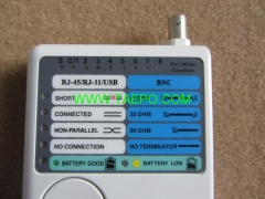 4-in-1-Patch-Kabel-Tester für RJ11 / RJ45 / BNC / USB