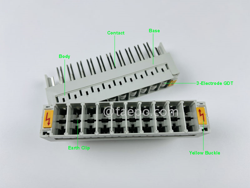 Illustrationsbilder für 10 Paare 3-poliges Überspannungsschutzmagazin