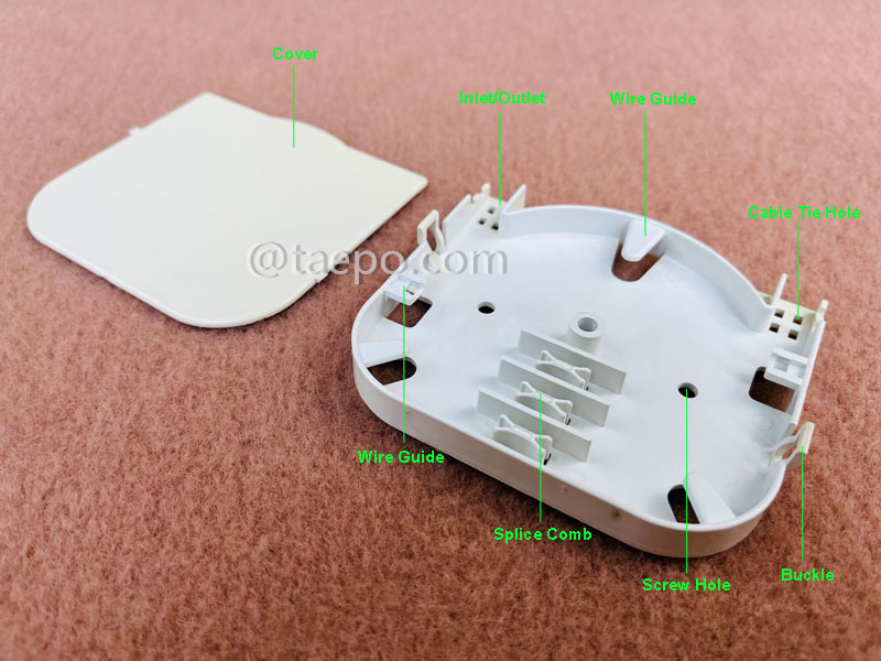 Illustrationsbilder für Glasfaser-Spleißtray aus Kunststoff, 6 Fasern