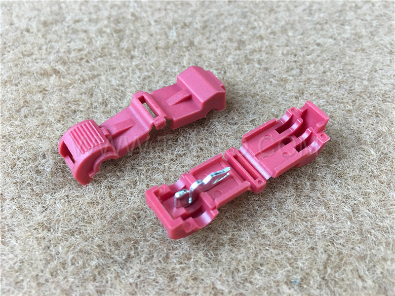 951 selbstabisolierende elektrische Abzweigverbinder, 1-adrig, Leiter AWG22-18, Einzelstift, rot