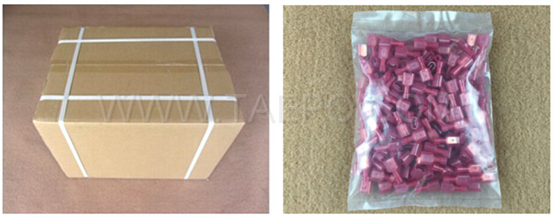 Verpackungsbild für 951T-Nylonklemme, 1-adrig, Leiter AWG22-18, rot, für 951-Abzweigverbinder