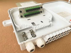 Outdoor SC Typ 16 Fasern Kunststoff Ftth Faser Splitter FSB Box mit Casette plc Splits