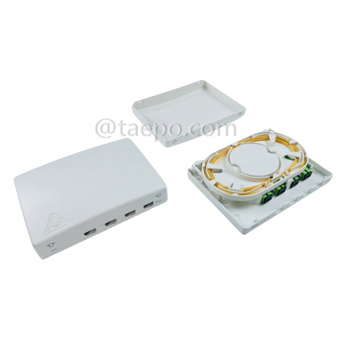 Indoor 4 Port ftth ftb Faser -Terminierungsbox mit SC -Adapter