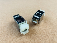 180 Grad CAT5E RJ45 8P8C AP-Stil STP geschirmte Keystone-Buchse