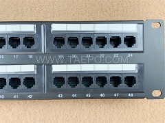 19 Zoll 2U 48 Port CAT6 RJ45 UTP Netzwerk Patchpanel