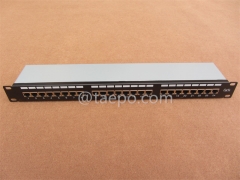 1U 24-Port CAT5E RJ45 Server-Rack geschirmtes STP-Netzwerk-Patchpanel