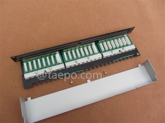 1U 24-Port CAT5E RJ45 Server-Rack geschirmtes STP-Netzwerk-Patchpanel