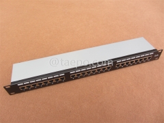 1U 24-Port CAT5E RJ45 Server-Rack geschirmtes STP-Netzwerk-Patchpanel