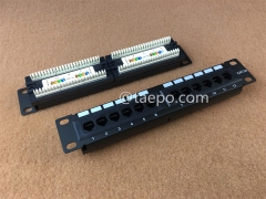 10 Zoll 1U CAT5E RJ45 UTP 12-Port-Netzwerk-Patchpanel