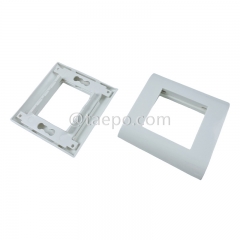 80 x 80 mm 2-Port RJ45 Netzwerk Französische Frontplatten anwendbar mit Frontplatteneinsatz und Keystone-Buchse