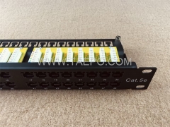 19 Zoll Server Rack 1HE 48 Port CAT5E RJ45 Netzwerk Patchpanel mit Kabelhalterung