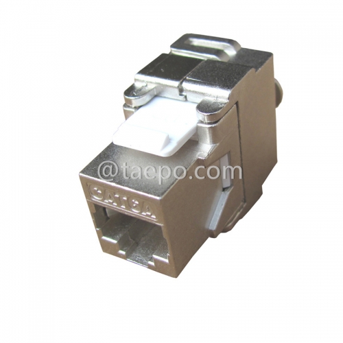 180 Grad CAT6A 8P8C RJ45 STP geschirmte Keystone-Modularbuchse