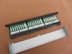 19 Zoll 1HE 24 Port CAT6 RJ45 geschirmtes Netzwerk-Patchpanel mit Halterung