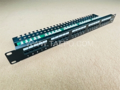 19 Zoll 1HE 25 Port CAT3 UTP RJ45 Telefon-Patchpanel mit Kabelmanagement