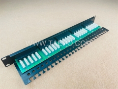 19 Zoll 1HE 25 Port CAT3 UTP RJ45 Telefon-Patchpanel mit Kabelmanagement