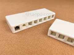 8-Port-Oberflächenbox, CAT5E, RJ45, 8P8C, UTP, 190x74x28 mm, AP-Stil, ohne Keystone-Jack