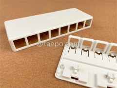 8-Port-Oberflächenbox, CAT5E, RJ45, 8P8C, UTP, 190x74x28 mm, AP-Stil, ohne Keystone-Jack