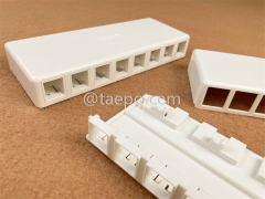 8-Port-Oberflächenbox, CAT5E, RJ45, 8P8C, UTP, 190x74x28 mm, AP-Stil, ohne Keystone-Jack
