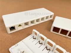 8-Port-Oberflächenbox, CAT5E, RJ45, 8P8C, UTP, 190x74x28 mm, AP-Stil, ohne Keystone-Jack
