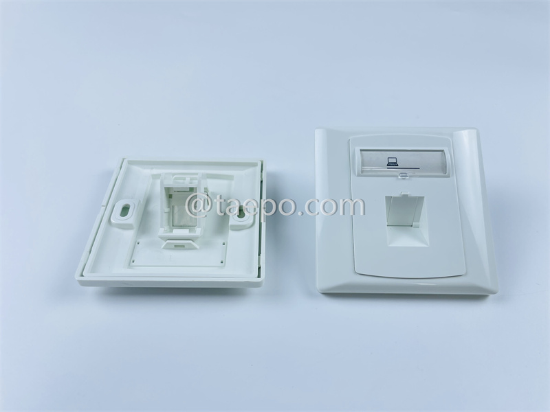 TP-5023-1DE86 1-Port-Plate, 86x86 mm, Deutscher Stil