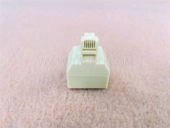 RJ11-Stecker auf Dual RJ11-Buchse 6P4C-Wandbuchse Telefonleitungssplitter Duplex-Adapter