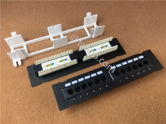 1HE 10 Zoll RJ45 UTP wandmontiertes Netzwerk-Cat6-Patchpanel mit 12 Ports und Halterung