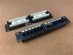 1U 10-Zoll-Rack RJ45 UTP Kategorie 6 12-Port-Netzwerk-Patchpanel