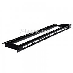 19 Zoll 0,5HE Höhe 24 Port Blank Patchpanel für UTP Keystone-Buchse