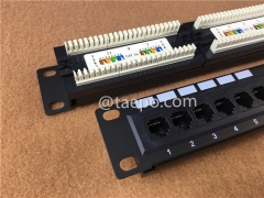 1U 10-Zoll-Rack RJ45 UTP Kategorie 6 12-Port-Netzwerk-Patchpanel