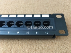 1U 10-Zoll-Rack RJ45 UTP Kategorie 6 12-Port-Netzwerk-Patchpanel