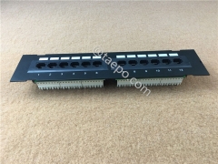 1HE 10 Zoll RJ45 UTP wandmontiertes Netzwerk-Cat6-Patchpanel mit 12 Ports und Halterung