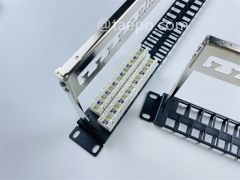 19 Zoll 1HE 48 Port Blank Patchpanel für UTP Keystone-Buchse