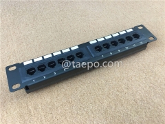 1U 10-Zoll-Rack RJ45 UTP Kategorie 6 12-Port-Netzwerk-Patchpanel