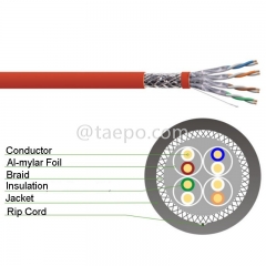 4 Paare CAT 7A STP FTP blankes Kupfer-Netzwerk-LAN-Ethernet-Kabel