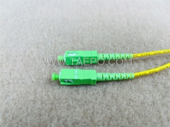 Singlemode 9/125um OS1 Simplex SC APC 3mm Glasfaserkabel Patchkabel