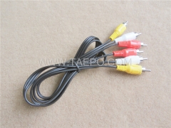 Cinch-Kabel mit 3 Cinch-Steckern auf 3 Cinch-Stecker