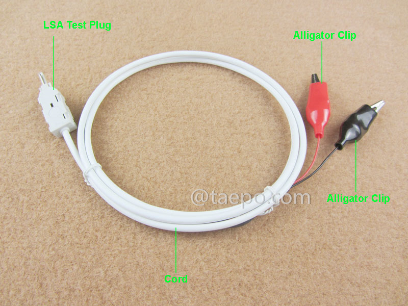 Abbildung für 2-poliges Testkabel, LSA-Teststecker zu Krokodilklemme, 1,5 m