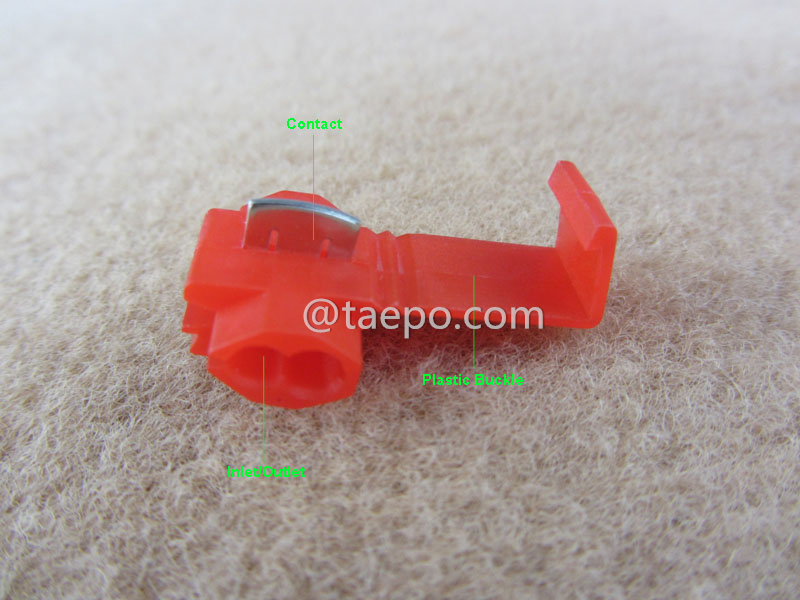 Illustration für 905 Run & Tap Connector, 2-adrig, Leiter AWG22-18, Einzelstift, rot
