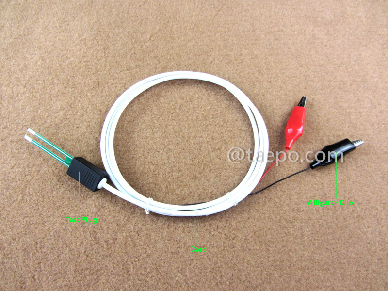 Abbildung für 2-poliges SM-Testkabel mit Teststecker zu 6P2C-Modularstecker für den MDF-Trennblock 71 #TP-1401-100, 1,5 m