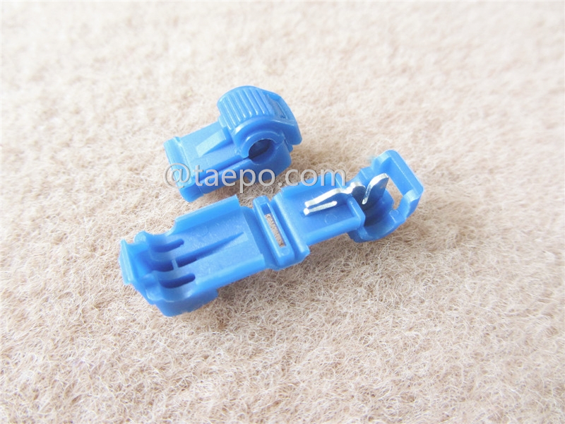 952 selbstabisolierende elektrische Abzweigverbinder, 1-adrig, Leiter AWG18–14, Einzelstift, blau