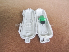 Spleißbox für Dropkabel, für den Außenbereich, 160x47x17 mm, SC, 1 Eingang und 1 Ausgang, ohne Adapter