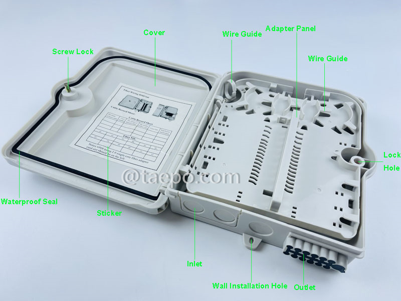 Illustrationsbilder für Fiber-Verteilbox (FDB), außen, SC, 12 Fasern, Kunststoffgehäuse