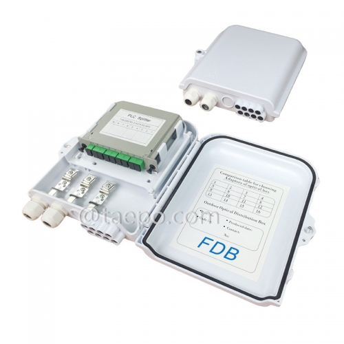 Glasfaser-Splitterbox (FSB), für den Außenbereich, SC, 8 Fasern, Kunststoffgehäuse