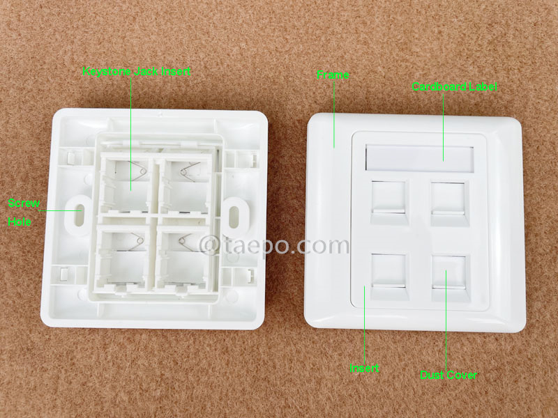 Illustrationsbilder für 4-Port-Gesichtplatte, 86x86mm, AP-Stil