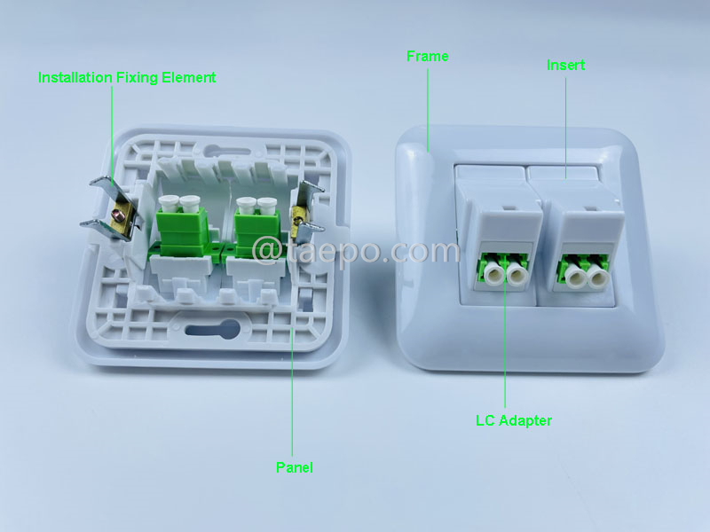 Illustrationsbilder für Glasfaser-Auslass LC/APC 4 Fasern