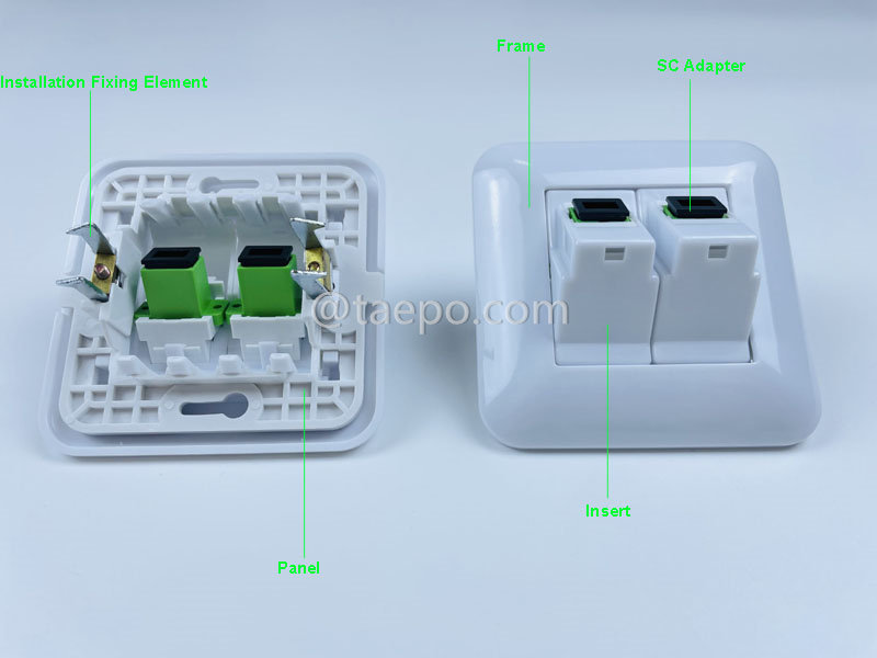 Illustrationsbilder für Glasfaser-Auslass SC/APC Duplex
