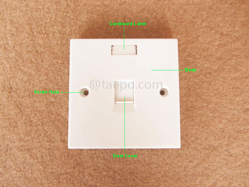 Illustrationsbilder für 1-Port-Gesichtplatte, 86x86mm, UK-Stil