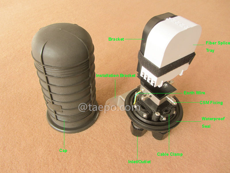 Illustrationsbilder für Faseroptische Spleißbox (FOSC), vertikale Ausführung, mechanische Abdichtung, 48 Fasern