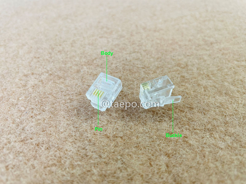 Illustrationsbilder für Modularstecker, CAT3, 6P4C, UTP