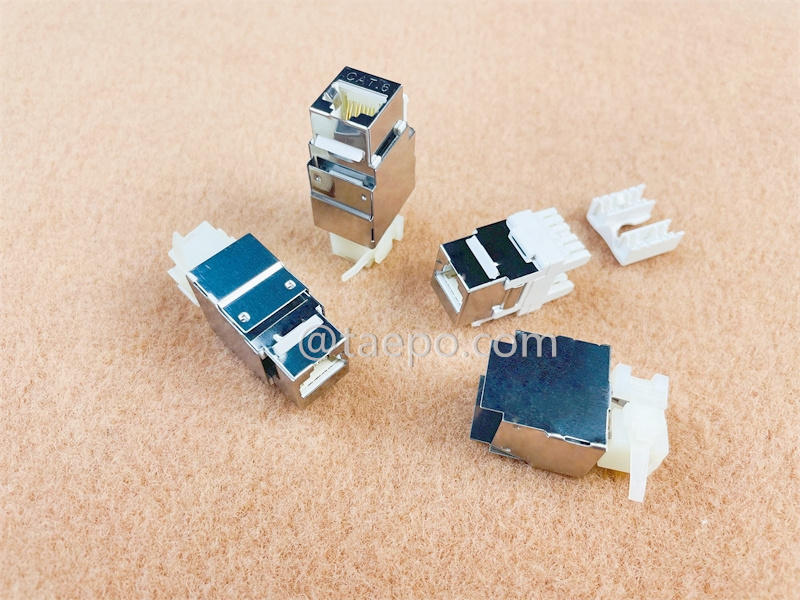 Keystone Jack, CAT6, STP, 8P8C, 180 Grad, AP-Stil